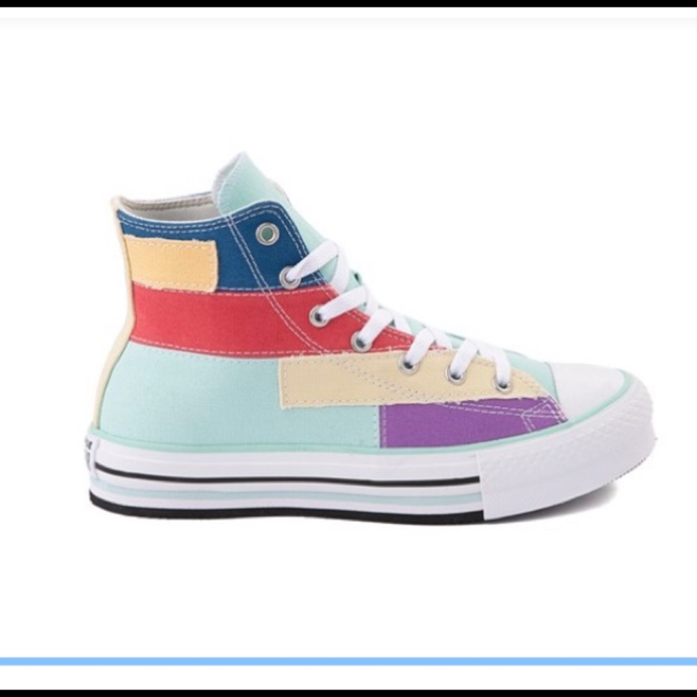 Color block women’s converse size 6 platform